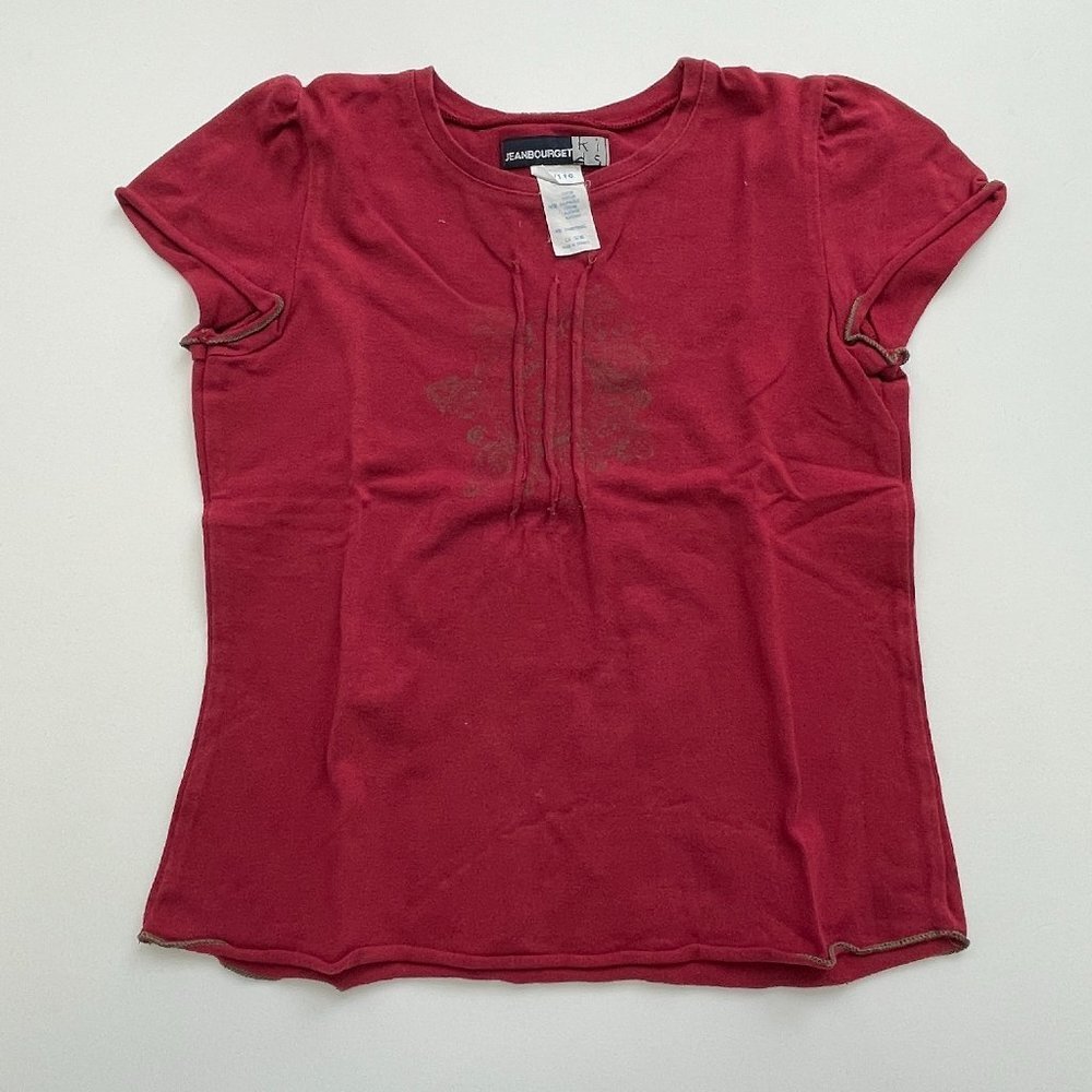 Jean Bourget Red Girls Blouse Size 6